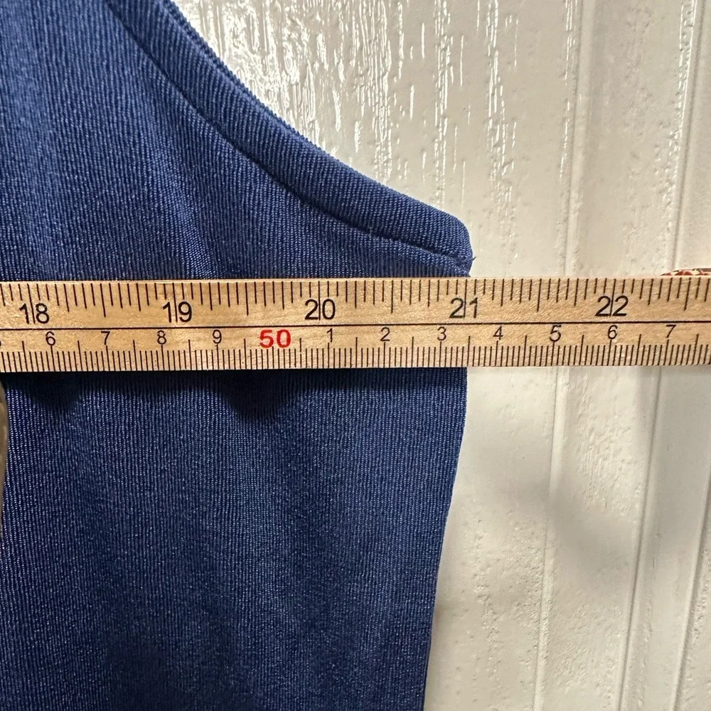 Chico’s Women’s Scoop Neck Sleeveless Tank Top Stretchy Navy Blue, US Large - Picture 6 of 7